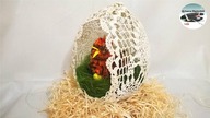Jak zrobić jajo z koronkowej serwetki EGG MADE OF LACE COTTON NAPKIN Pomysły plastyczne dla każdego