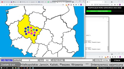 Wczesne ostrzeżenie przed trzęsieniem ziemi około 17:06 w dniu 25 sierpnia 2021 roku