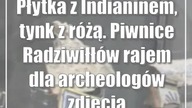 Płytka z Indianinem, tynk z różą.  Piwnice Radziwiłłów rajem dla archeologów (zdjęcia)