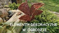  Elementy dekoracyjne w ogrodzie.  Kompozycja z wiklinowych listków.
