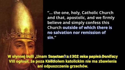 Podległość Rzymskiemu Papieżowi i niezbędność przyjęcia Chrztu