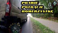 Kierowca busa celowo spycha rowerzystkę z drogi