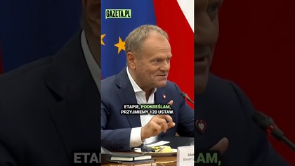 Tusk zapowiada zmianę ustrojową i obiecuje 120 ustaw w 100 dni #shorts