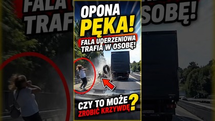Czy sam podmuch po pęknięciu opony może zrobić krzywdę?  #shorts #tir #bezpieczeństwo