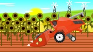 Harvest of sunflowers | Tractor and Combine Harvester McQueen | Gospodarka Bajka 18