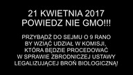 ALARM GMO &ndash; NIE SPAĆ &ndash; DZIAŁAĆ &ndash; JEDNOCZYĆ SIŁY &ndash; Lena Huppert