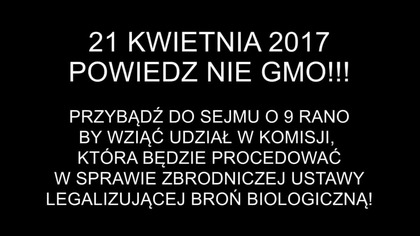 ALARM GMO &ndash; NIE SPAĆ &ndash; DZIAŁAĆ &ndash; JEDNOCZYĆ SIŁY &ndash; Lena Huppert