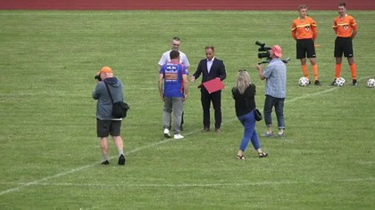 Rozdanie nagród plebiscytu ID Złota jedenastka KKS Olimpii Kamienna Góra i odznaczeń DZPN