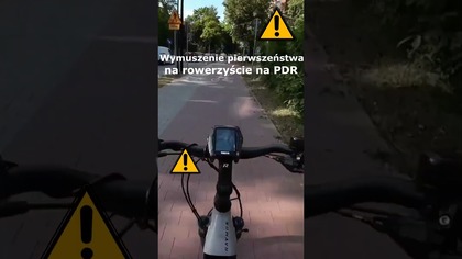Wymuszenie pierwszeństwa na rowerzyście na PDR #shorts #rikordwidjo