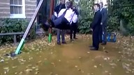 Czarny na huśtawce