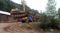 Dźwig i czołg
