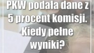 PKW podała dane z 5 procent komisji.  Kiedy pełne wyniki?