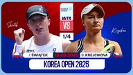ŚWIĄTEK VS KREJCIKOVA NA ŻYWO - ĆWIERĆFINAŁ - KOREA OPEN - 19. 09. 2025r.
