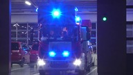 Wyjazd alarmowy drabiny SD-32 Iveco Magirus z JRG Otwock
