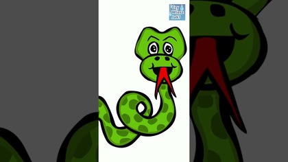 Rysowanie węża w dżungli dla dzieci