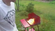  Gradobicie na grillu Ośno Lub  Karaś 23 05 2014 