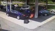 Wypadek na stacji benzynowej