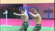 Pokazowy trening armii p&oacute;łnocnokoreańskiej dla Kim Jong Una