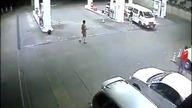 Groźny wpadek na stacji benzynowej