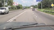 Zwykły dzień na ukraińskiej drodze   