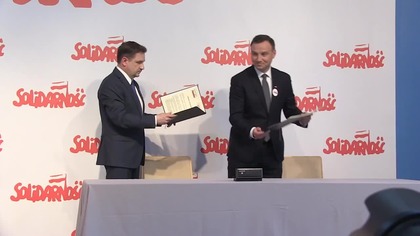  Podpisanie umowy programowej Andrzeja Dudy z Solidarnością ( 11. 05. 2015)