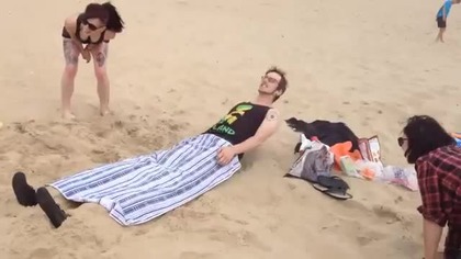 Takie tam ćwiczenia na plaży