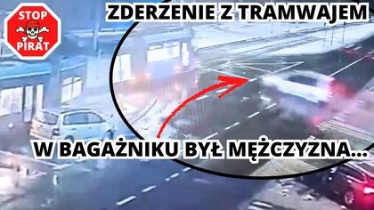 Zderzenie z tramwajem w trakcie policyjnego pościgu ulicami Wrocławia.  STOP PIRAT