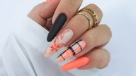 Orange autumn nails art tutorial / Gabrielle Nails Charbonne