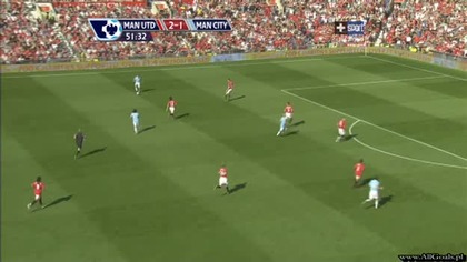 Premier League sezon 2009/2010 Man Utd 2-2 Man City Bellamy