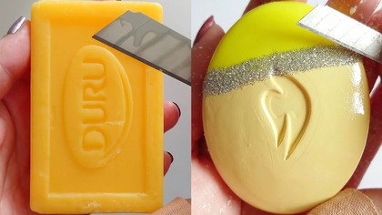 Soap Carving ASMR Relaxing Sounds no talking Satisfying ASMR Video #soapcarving #soapcuttingvideo