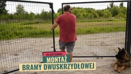 Montaż bramy dwuskrzydłowej.  Ława fundamentowa pod bramę
