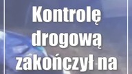 Kontrolę drogową zakończył na słupie
