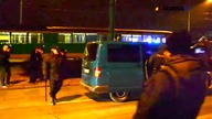 Pałowanie demonstrantów na ul. Matyi w Poznaniu