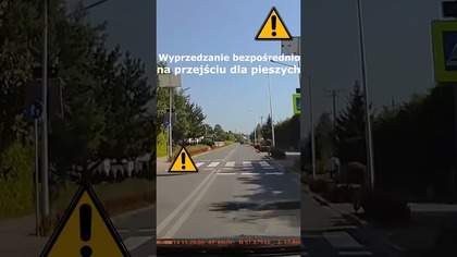 Wyprzedzanie bezpośrednio na przejściu dla pieszych #shorts #rikordwidjo