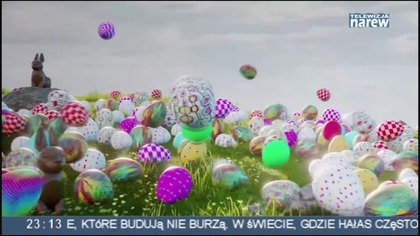 TV Narew - Studio prezenterskie i Wielkanocny ident stacji (04. 04. 2026)