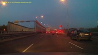 Wypadek na moście w Warszawie