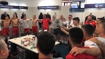 Czesław Michniewicz + Szatnia U21 po meczu z Belgami / ME U21 Włochy 2019