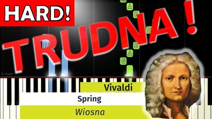  Wiosna (A.  Vivaldi) - Piano Tutorial (TRUDNA! wersja)  NUTY W OPISIE 