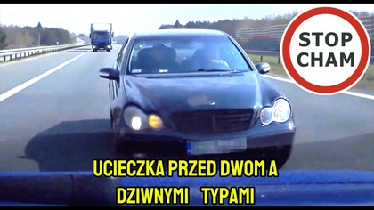 Szeryf w Mercedesie pogania długi i siada na zderzaku na A2 - ucieczka #2291 Wasze Filmy