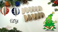 Zr&oacute;b z rolek po papierze bombki na choinkę Święta Bożego Narodzenia Recykling DIY