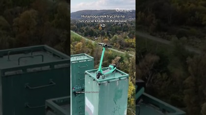 HULAJNOGA NA SZCZYCIE KŁADKI W KRAKOWIE XD