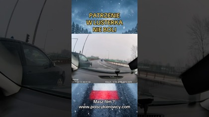 Nie patrzysz w lusterka? O włos od kolizji!  #kolizja #droga #uwaga #shorts