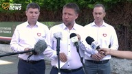 Afera wizowa briefing prasowy przed Komendą Gł&oacute;wną Straży Granicznej, 18. 09. 2023