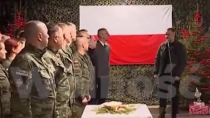 NAWROCKI NA WIGILII Z ŻOŁNIERZAMI NA GRANICY Z BIAŁORUSIĄ