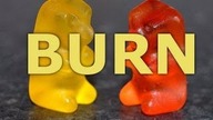Gummy Bear in molten potassium chlorate - Gummy Bear Interrogation