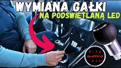 Wymiana gałki zmiany biegów na podświetlaną LED w Audi TT 8N #tuning #audi #diy