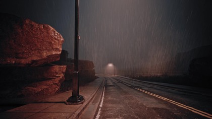 Night Rainstorm on Quiet Road Deep Sleep Rain Ambience