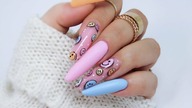 colorful spring happy nails art tutorial / Elisium Nails