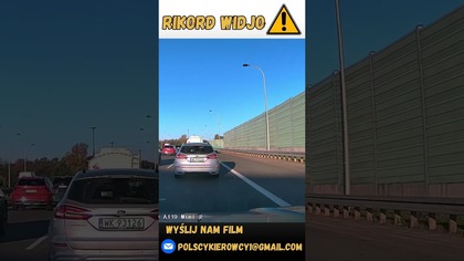 Jazda po pasie awaryjnym - tak omijamy korki! #policja #mercedes #polska