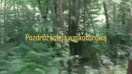 Zlepek filmik&oacute;w z jazdy wąskotorową w Dynowie